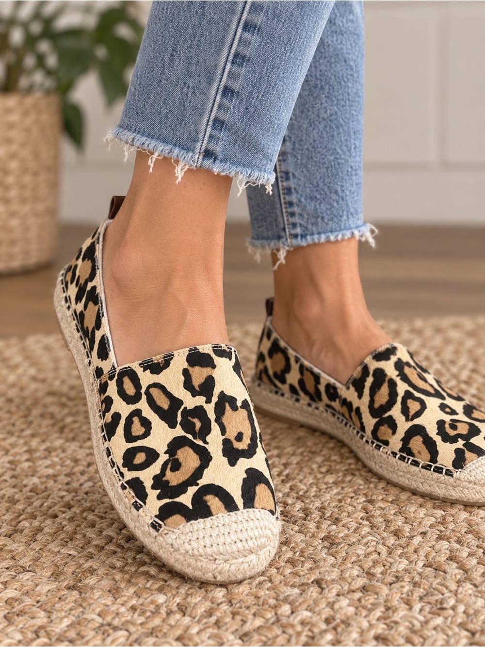 Sam Edelman Dani Leopard Espadrille Flats Size 6.5